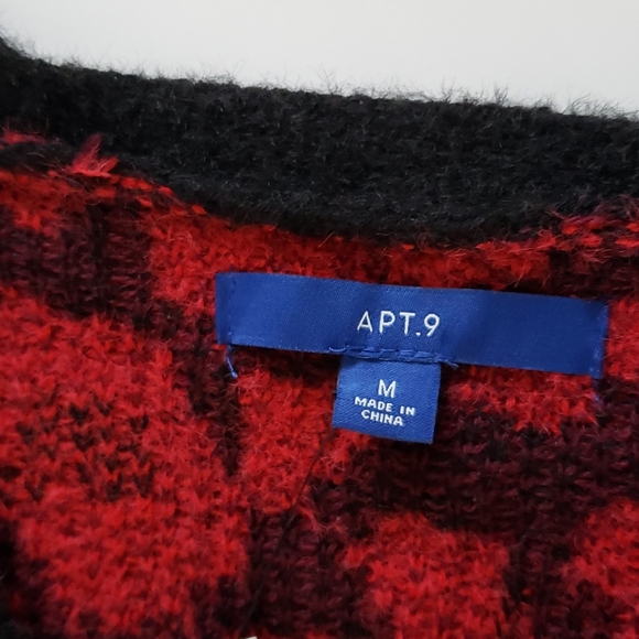 Apt. 9 Soft Knit Leopard Print  V-neck Sweater - M - Picture 5 of 8